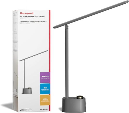 Upgraded LED Desk Lamp - H01 Pro Sunturalux™ Foldable Desk Light with USB A+C Charging Port, 3 Color Modes Dimmable Table Lamp for Home Office Reading(Grey)-0